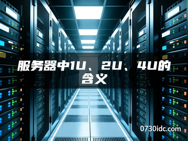 服务器中1U、2U、4U的含义