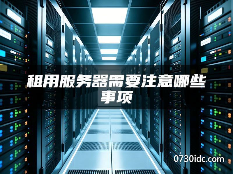 租用服务器需要注意哪些事项