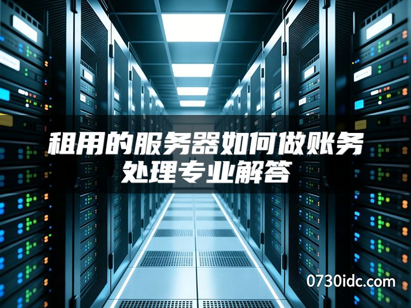 租用的服务器如何做账务处理专业解答