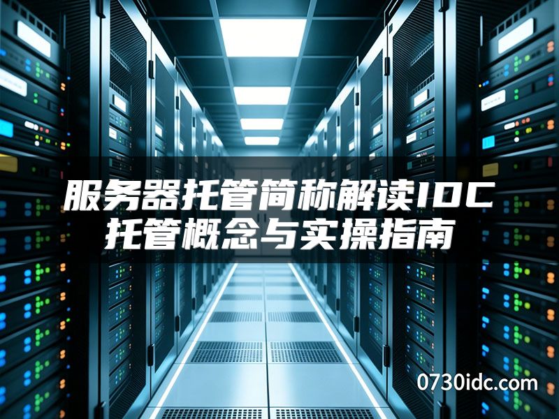 服务器托管简称解读IDC托管概念与实操指南