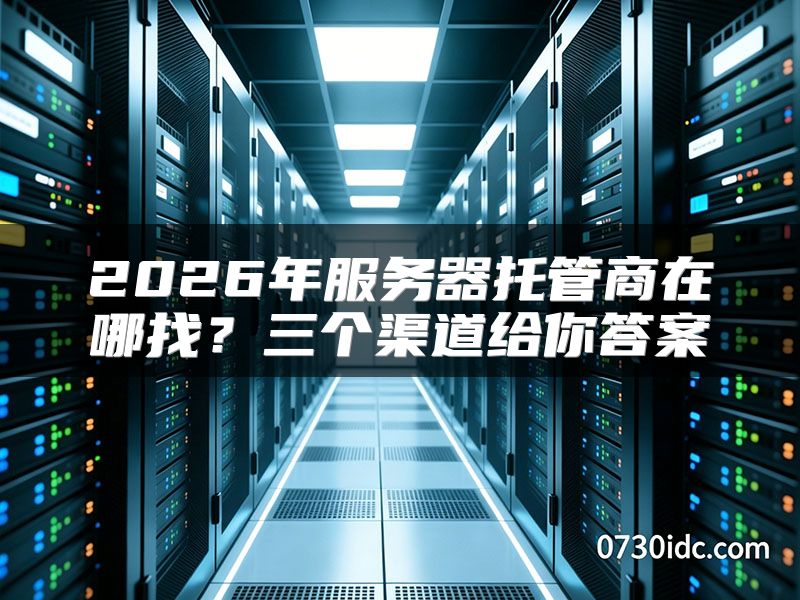 2026年服务器托管商在哪找？三个渠道给你答案