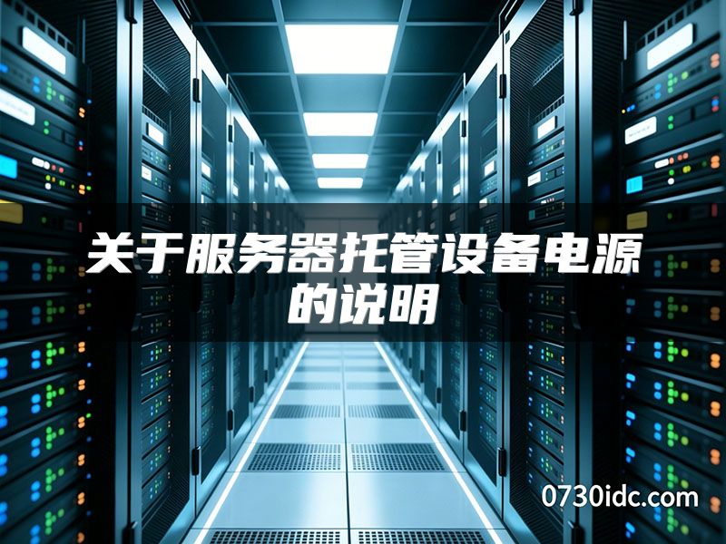 关于服务器托管设备电源的说明