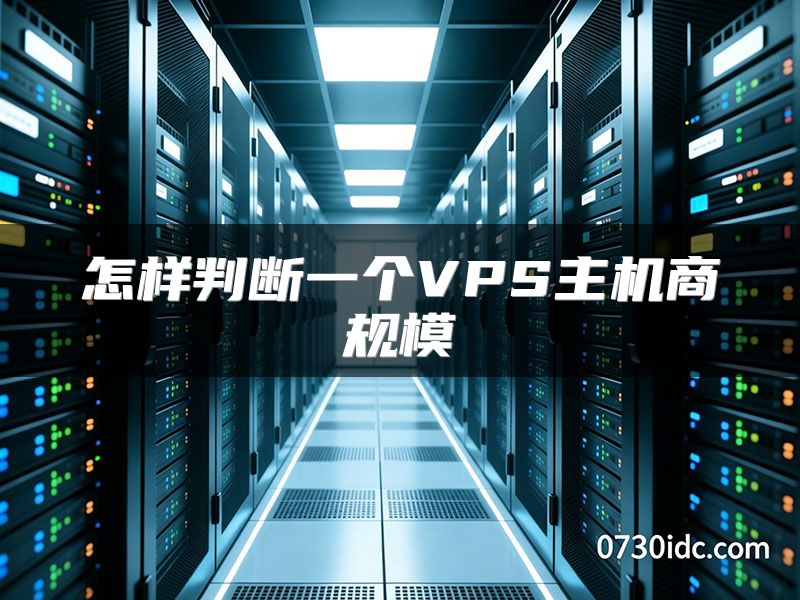 怎样判断一个VPS主机商规模