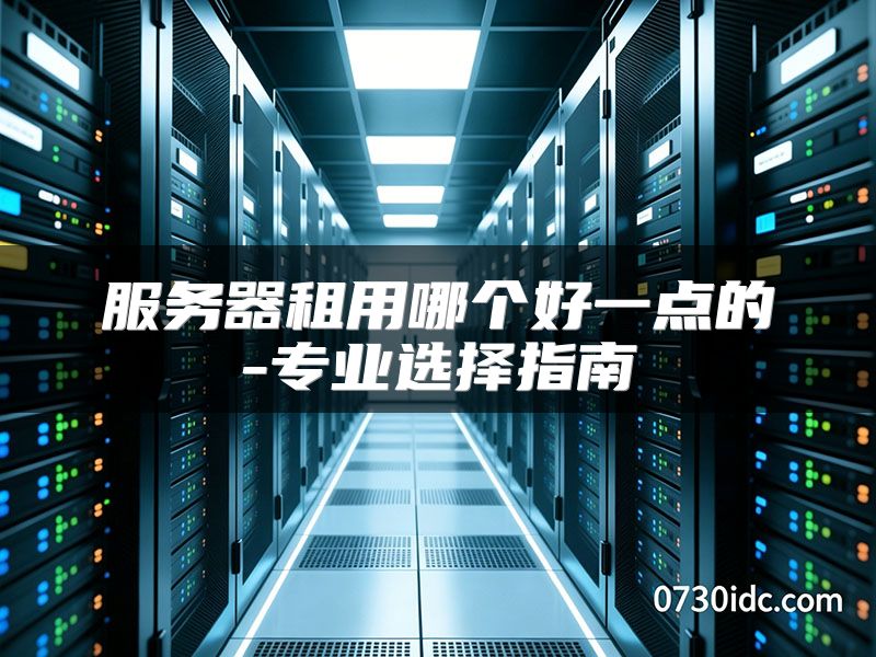 服务器租用哪个好一点的-专业选择指南