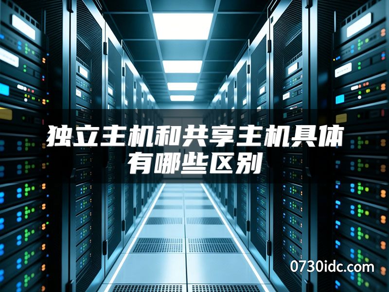 独立主机和共享主机具体有哪些区别