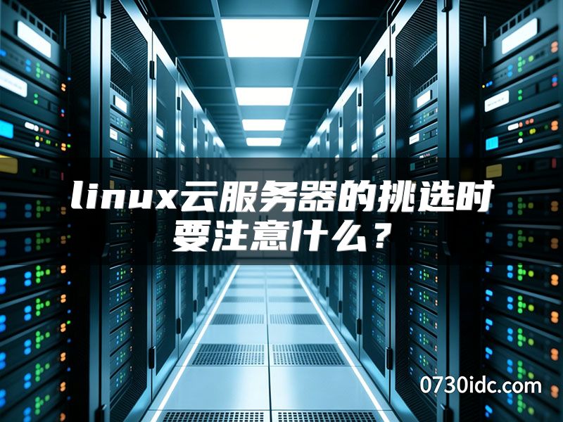 linux云服务器的挑选时要注意什么？