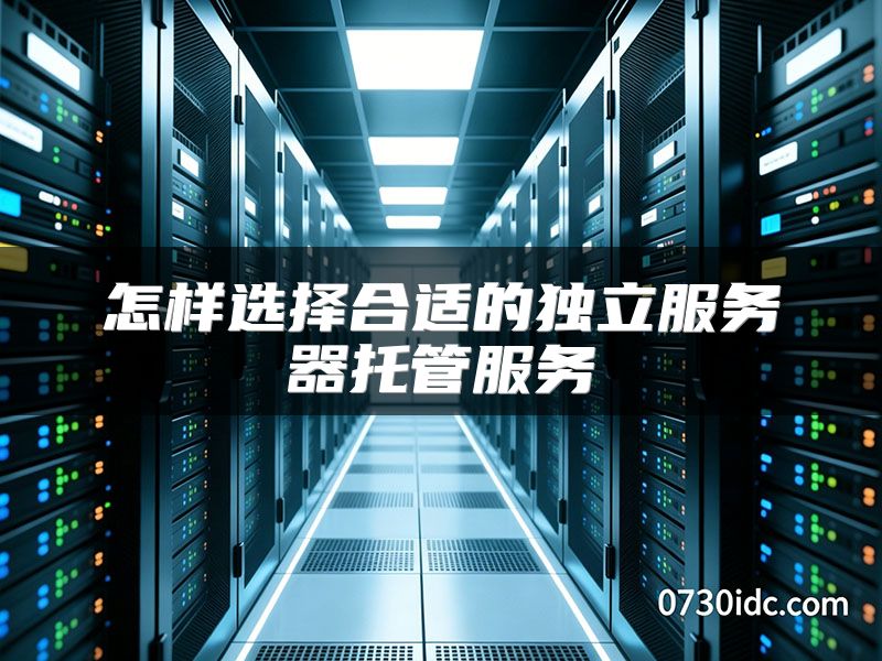 怎样选择合适的独立服务器托管服务