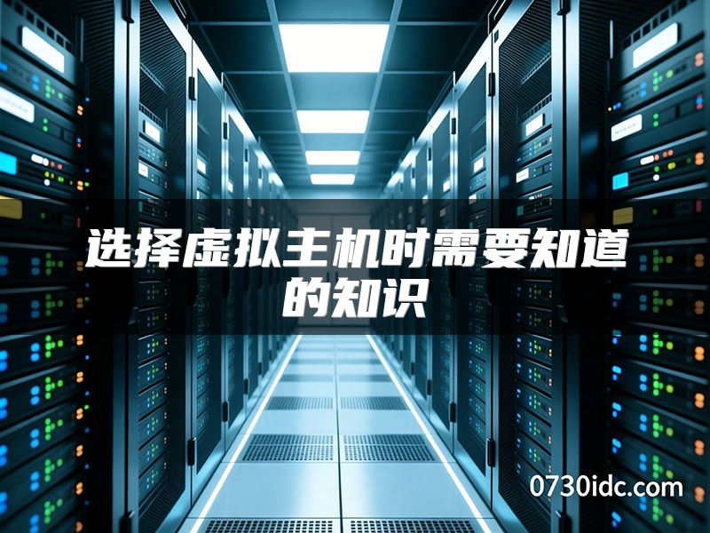 选择虚拟主机时需要知道的知识