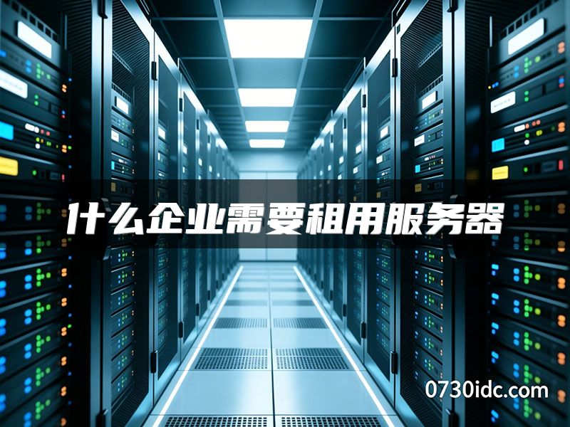 什么企业需要租用服务器