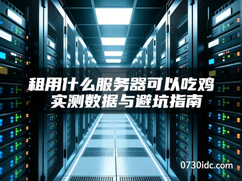 租用什么服务器可以吃鸡 实测数据与避坑指南