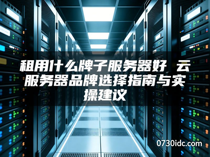 租用什么牌子服务器好 云服务器品牌选择指南与实操建议