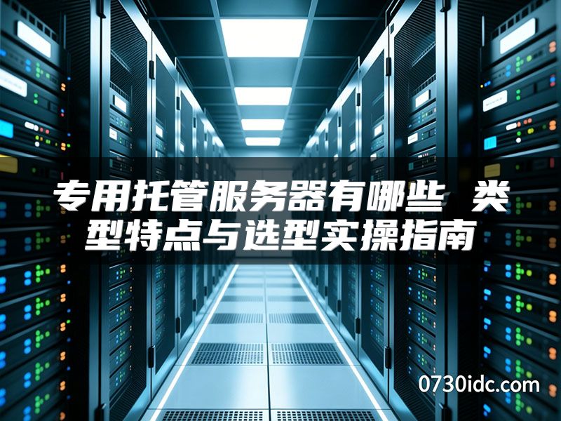 专用托管服务器有哪些 类型特点与选型实操指南