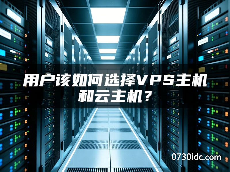 用户该如何选择VPS主机和云主机?