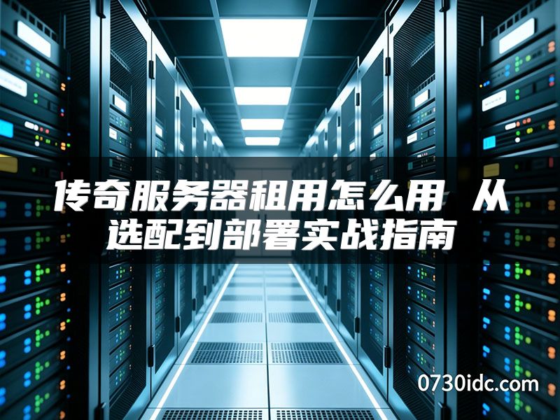 传奇服务器租用怎么用 从选配到部署实战指南
