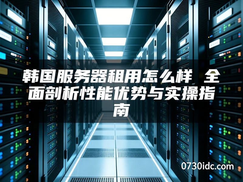 韩国服务器租用怎么样 全面剖析性能优势与实操指南