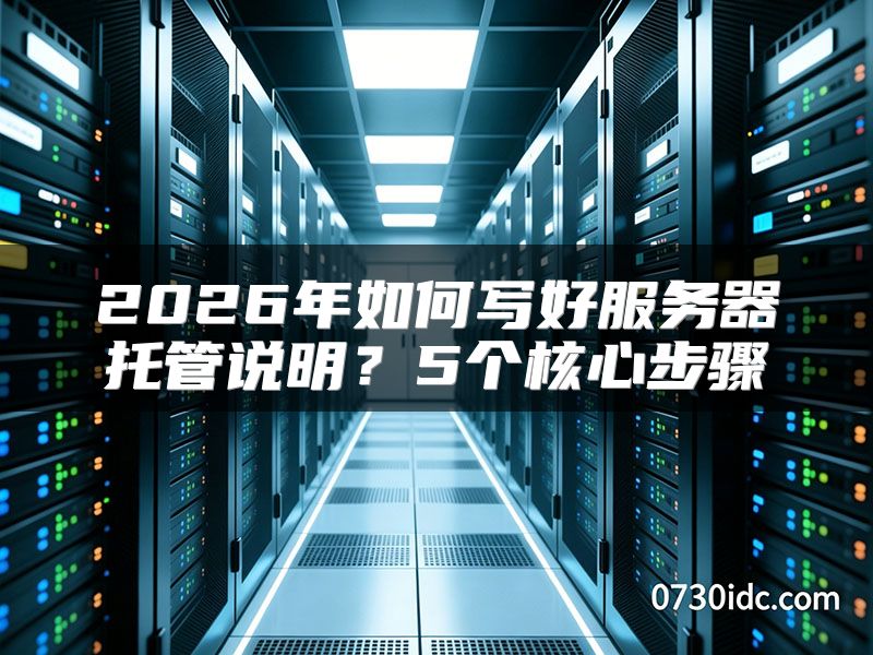 2026年如何写好服务器托管说明？5个核心步骤