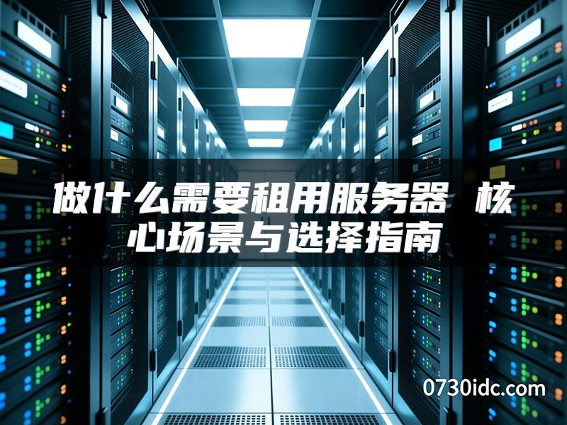 做什么需要租用服务器 核心场景与选择指南