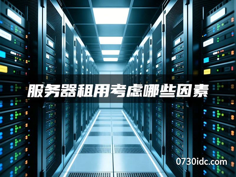 服务器租用考虑哪些因素