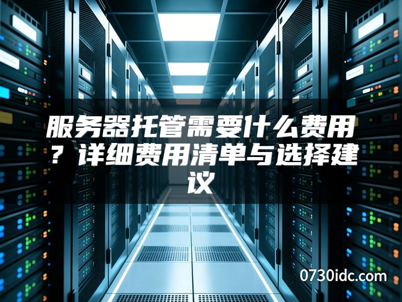 服务器托管需要什么费用？详细费用清单与选择建议