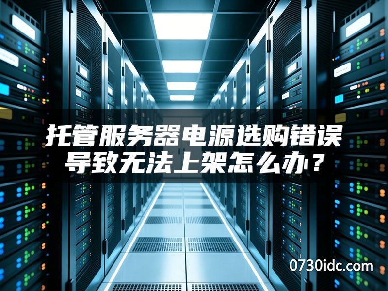 托管服务器电源选购错误导致无法上架怎么办?
