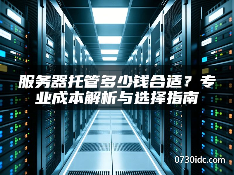 服务器托管多少钱合适？专业成本解析与选择指南