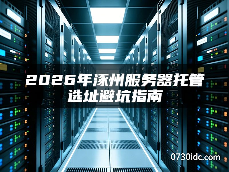 2026年涿州服务器托管选址避坑指南