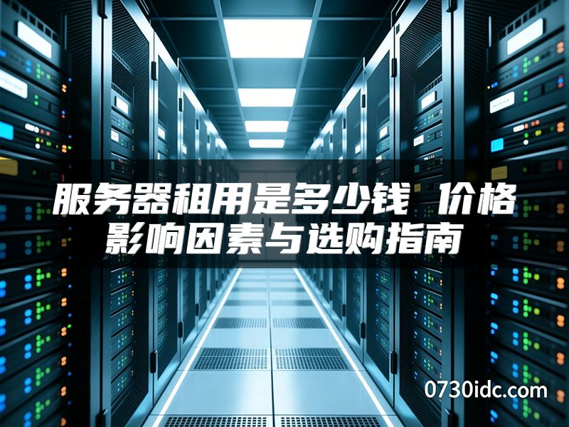 服务器租用是多少钱 价格影响因素与选购指南