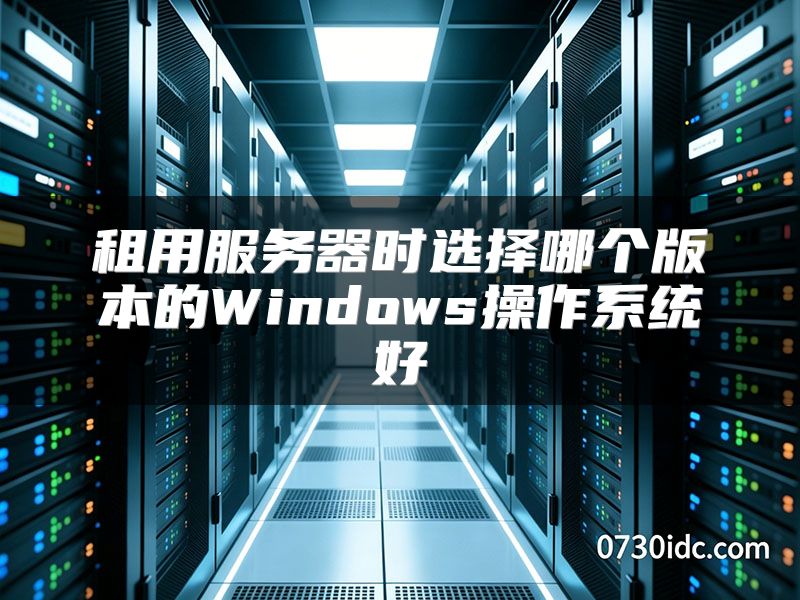 租用服务器时选择哪个版本的Windows操作系统好