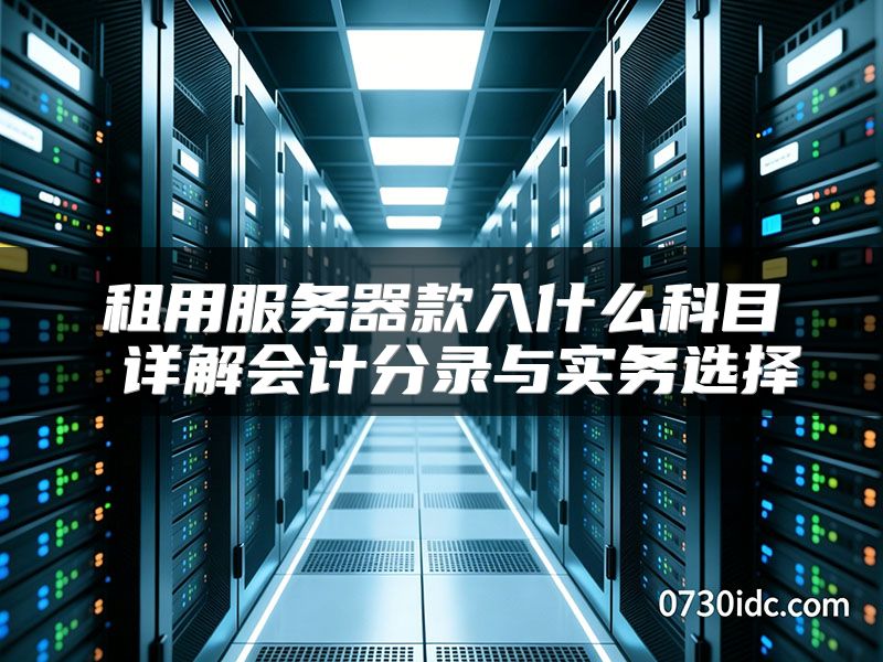 租用服务器款入什么科目 详解会计分录与实务选择