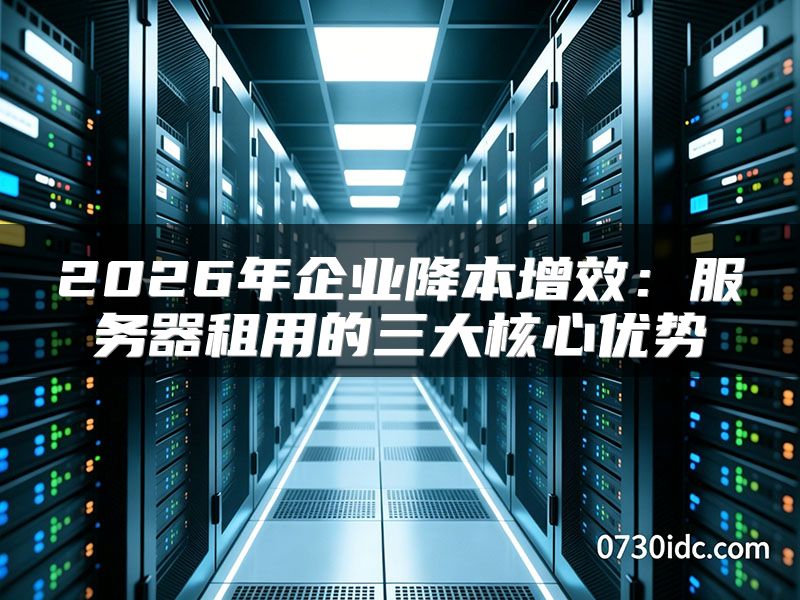 2026年企业降本增效：服务器租用的三大核心优势