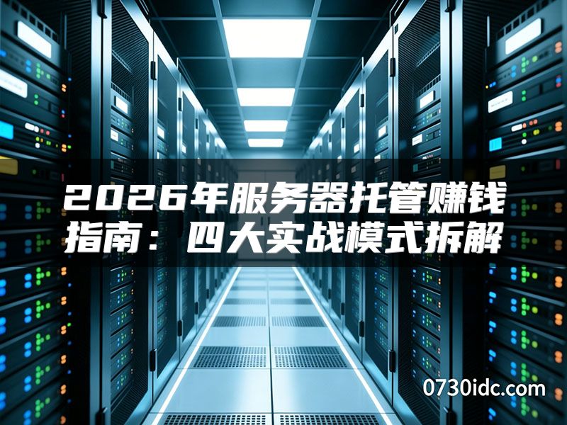 2026年服务器托管赚钱指南：四大实战模式拆解