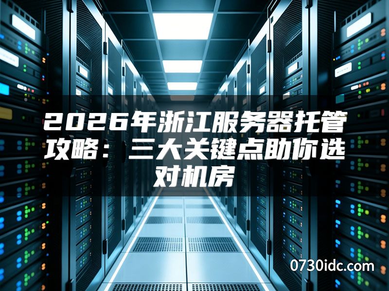 2026年浙江服务器托管攻略：三大关键点助你选对机房