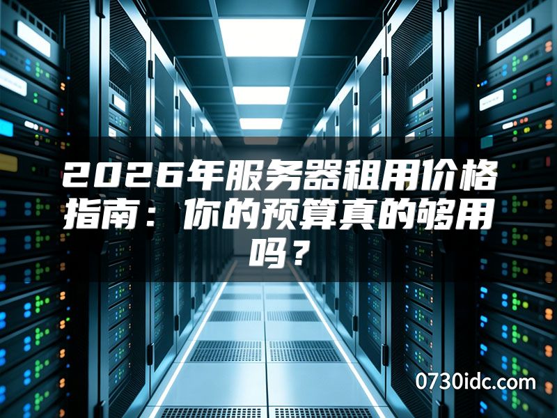 2026年服务器租用价格指南：你的预算真的够用吗？