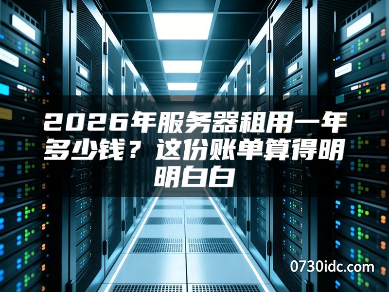 2026年服务器租用一年多少钱？这份账单算得明明白白