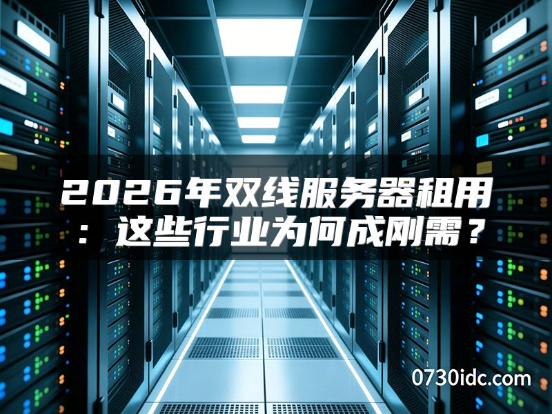 2026年双线服务器租用：这些行业为何成刚需？