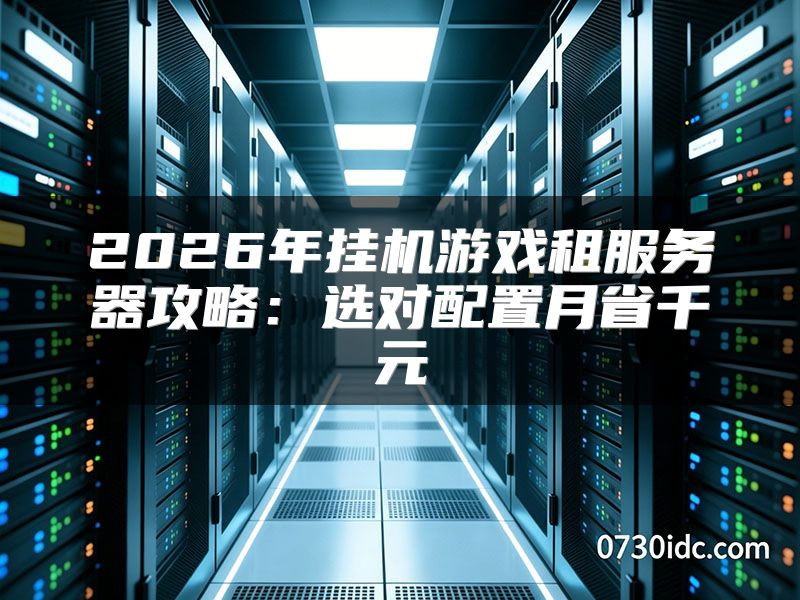 2026年挂机游戏租服务器攻略:选对配置月省千元