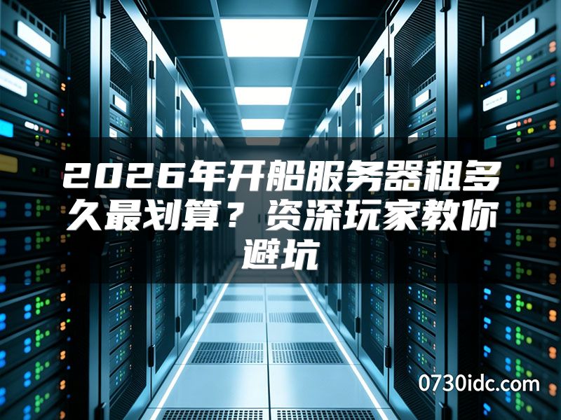 2026年开船服务器租多久最划算?资深玩家教你避坑