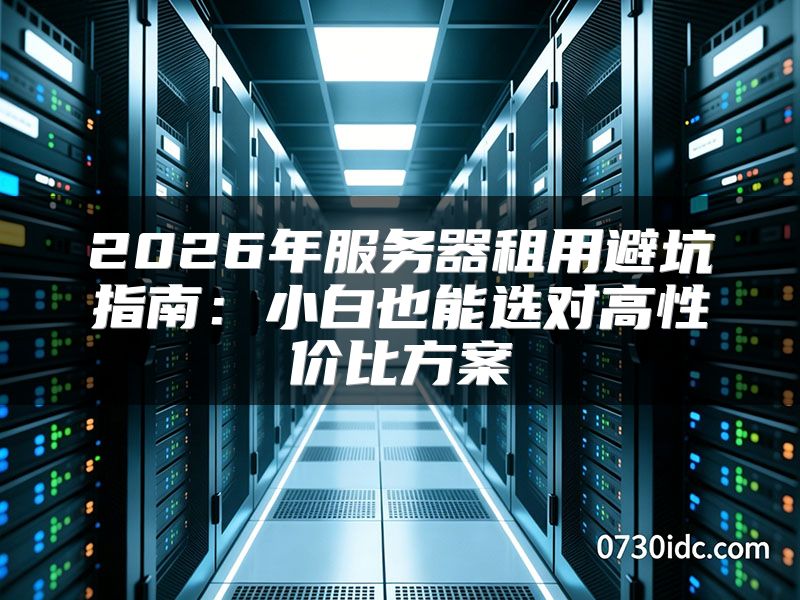 2026年服务器租用避坑指南:小白也能选对高性价比方案