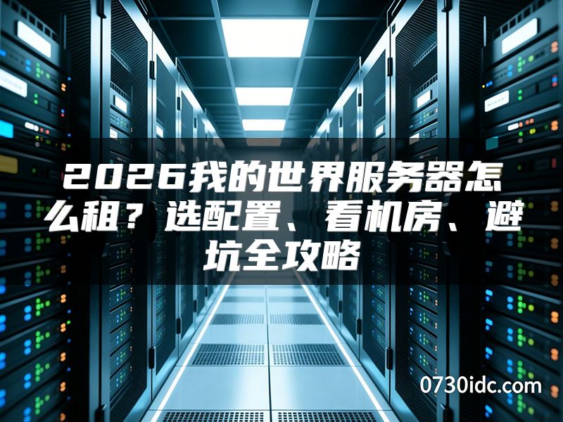 2026我的世界服务器怎么租?选配置、看机房、避坑全攻略