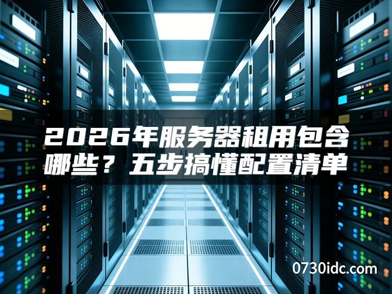 2026年服务器租用包含哪些?五步搞懂配置清单