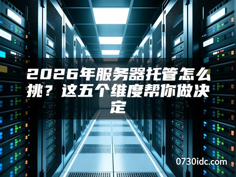 2026年服务器托管怎么挑？这五个维度帮你做决定