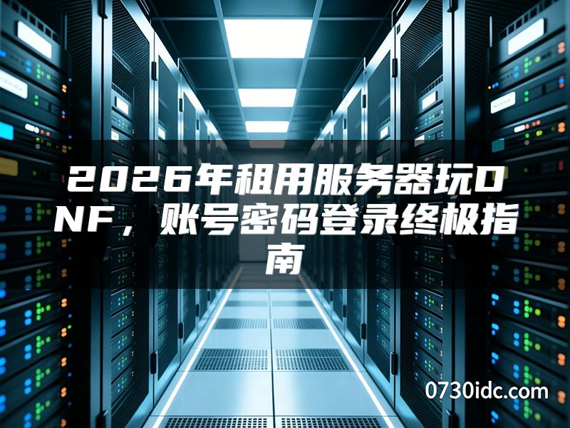 2026年租用服务器玩DNF，账号密码登录终极指南