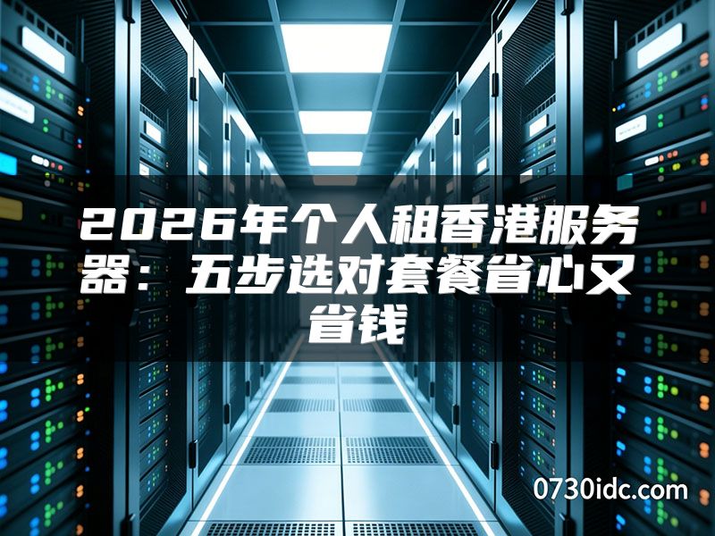 2026年个人租香港服务器：五步选对套餐省心又省钱