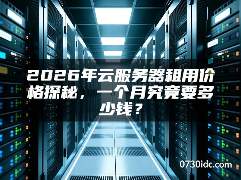 2026年云服务器租用价格探秘,一个月究竟要多少钱?