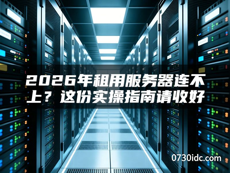 2026年租用服务器连不上？这份实操指南请收好