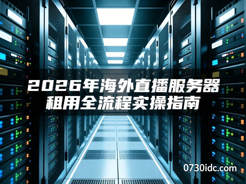 2026年海外直播服务器租用全流程实操指南