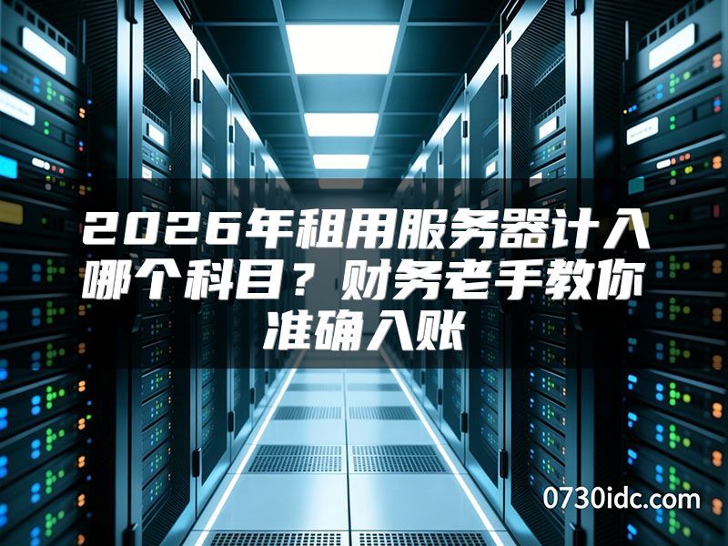 2026年租用服务器计入哪个科目？财务老手教你准确入账