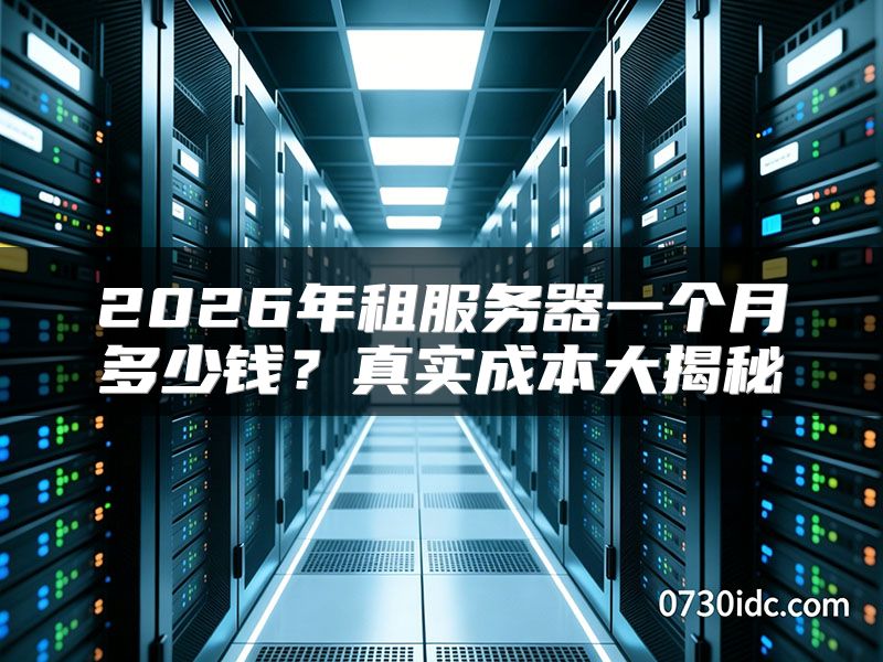 2026年租服务器一个月多少钱？真实成本大揭秘