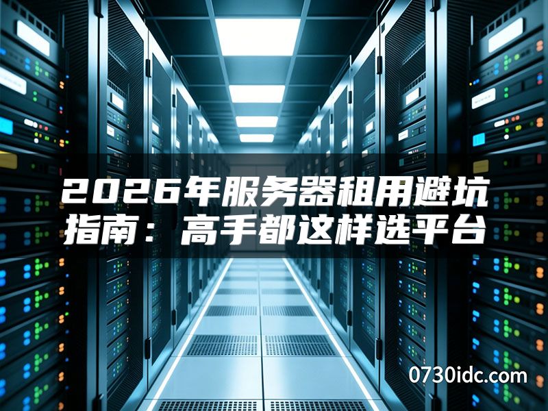 2026年服务器租用避坑指南：高手都这样选平台