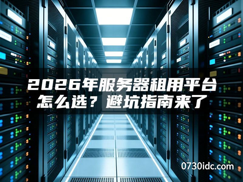 2026年服务器租用平台怎么选？避坑指南来了
